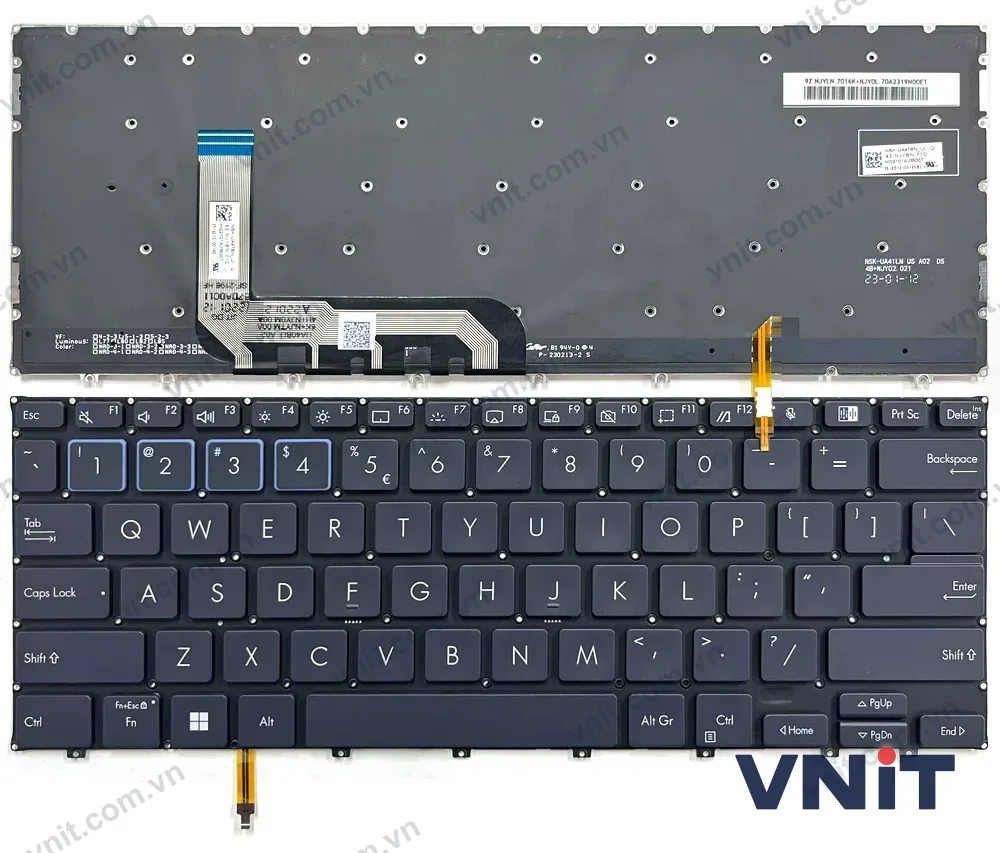 Bàn phím Laptop Asus ExpertBook B7 Flip B7402, B7402F, B7402FBA, B7402FEA, B7402FVA (Có đèn nền)
