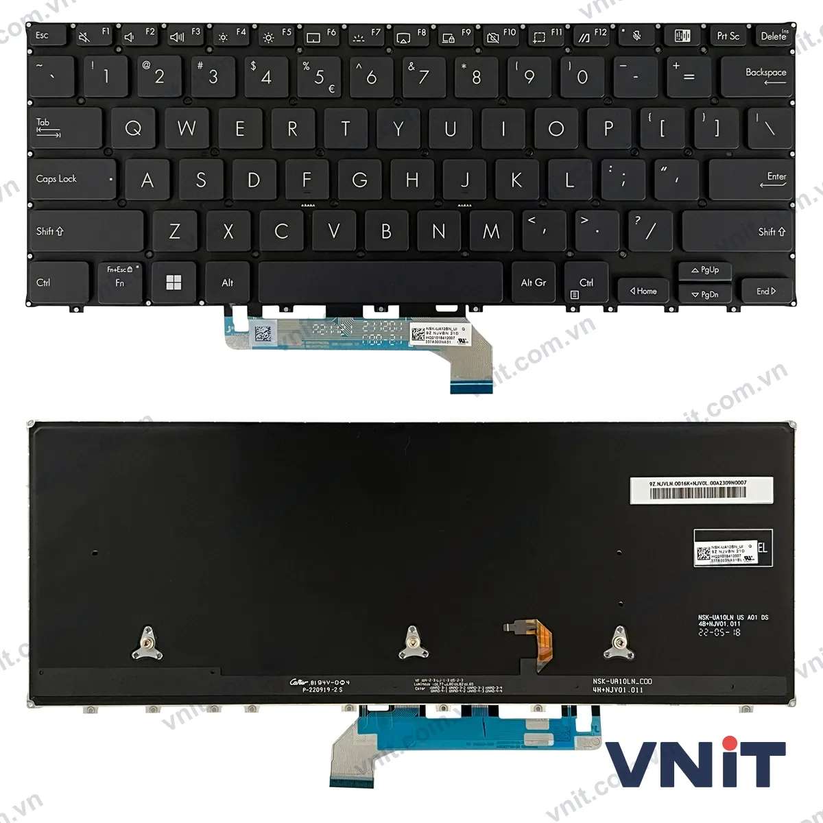 Bàn phím Laptop Asus ExpertBook P3350c5, P3350CB (Có đèn nền) (Màu đen)