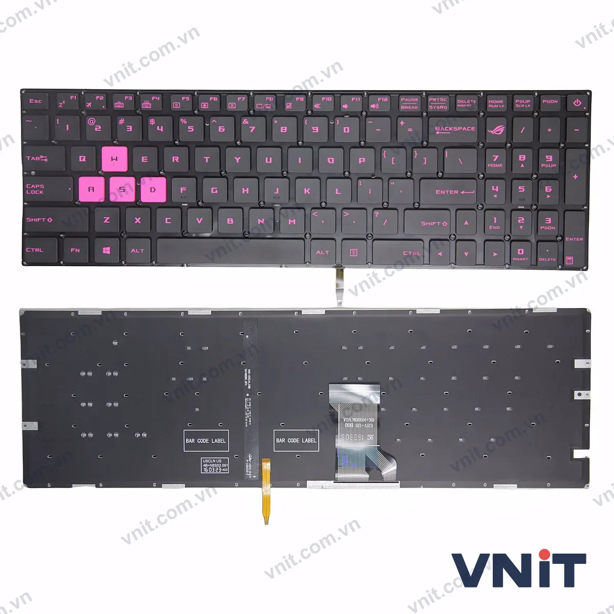 Bàn phím Laptop Asus GL502 GL702 S5VS S7VT FX502 FX60VM ZX60V G502VM (Có đèn nền) (Màu hồng)