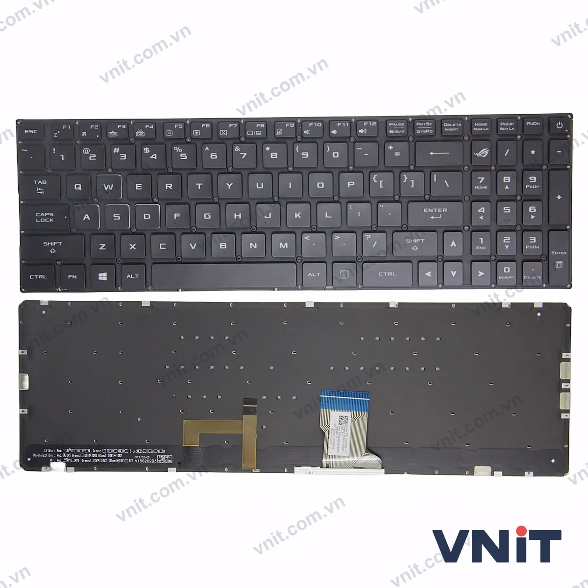 Bàn phím Laptop Asus GL502 GL702 S5VS S7VT FX502 FX60VM ZX60V G502VM RGB (Có đèn nền) (Màu đen)