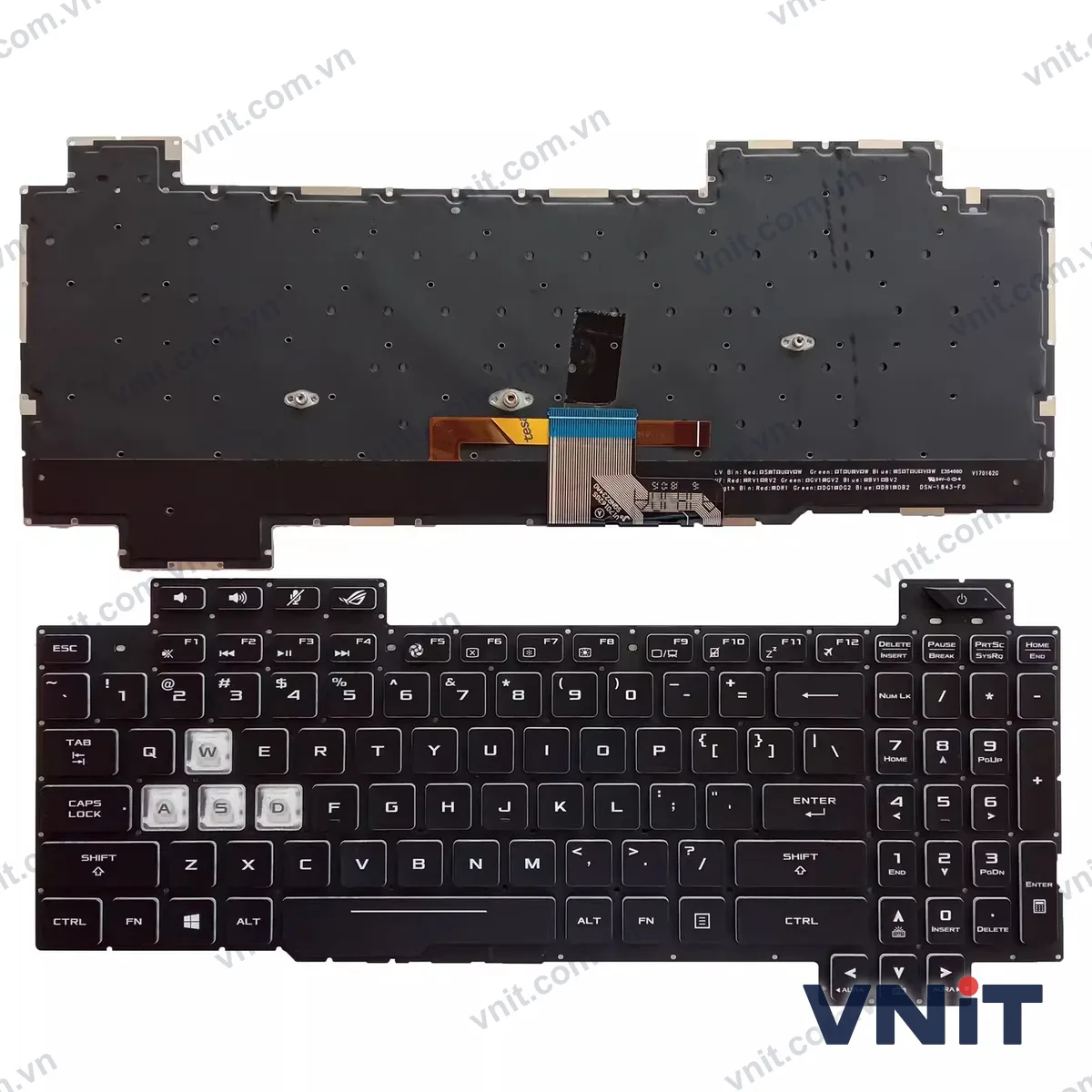 Bàn phím Laptop Asus GL704 PX554 S7C S7BS (Có đèn nền) (Màu đen)