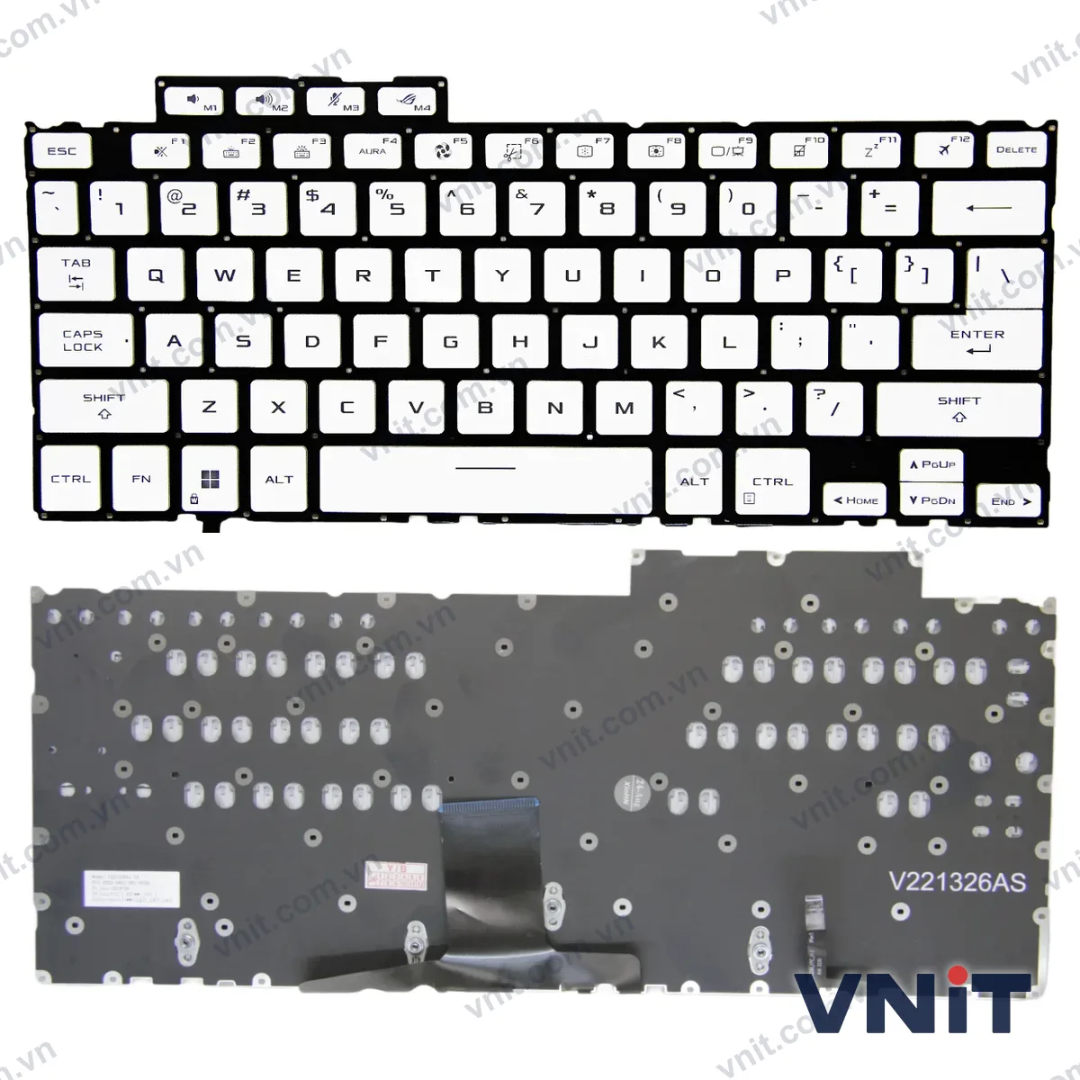 Bàn phím Laptop Asus GV302 2023, GV302XV, GV302XU (Có đèn nền) (Màu trắng)