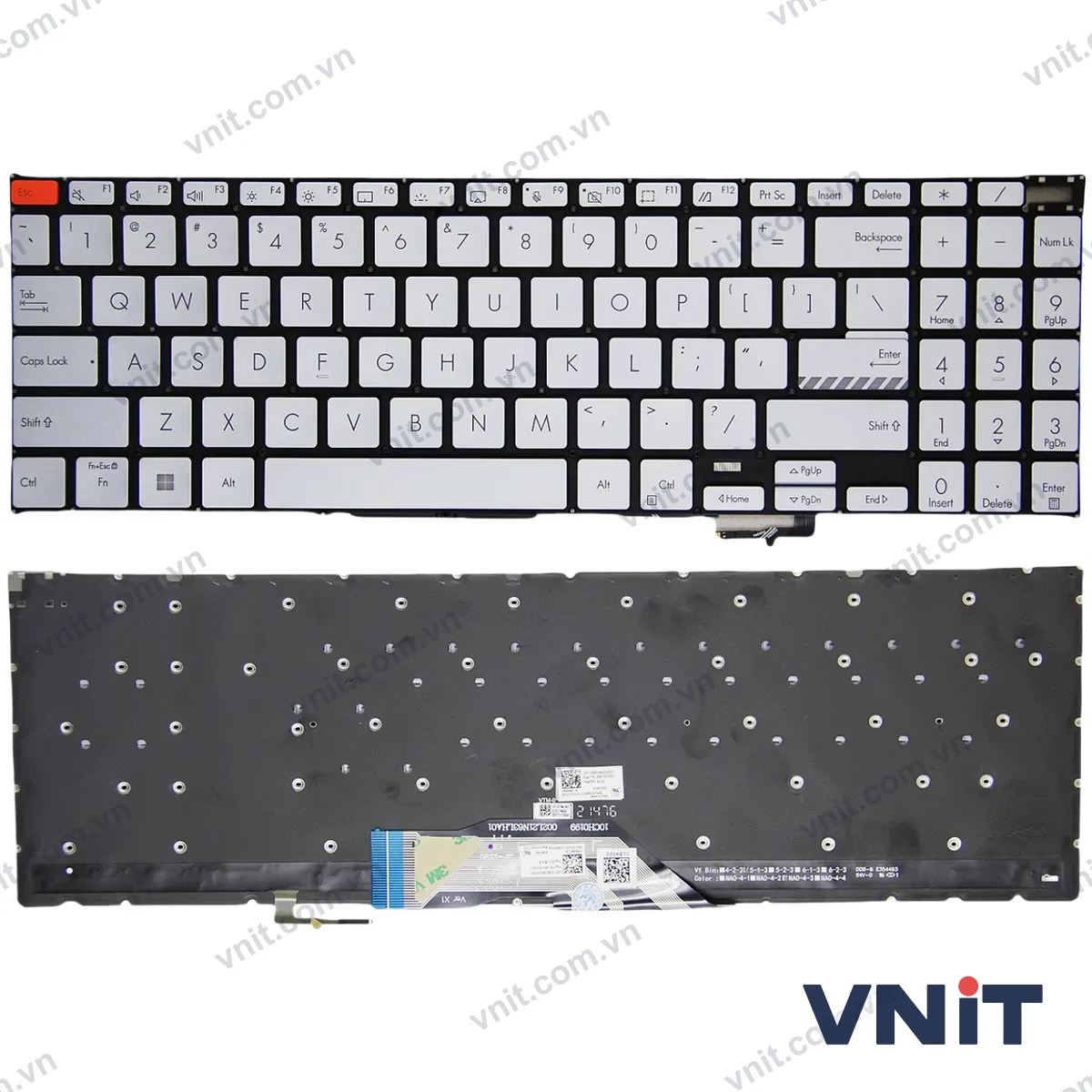 Bàn phím Laptop Asus K3502Z 16X S5602 M5602 X5602 M3502 M3502Q S3502 (Có đèn nền) (Màu bạc)