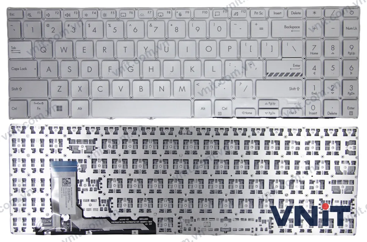 Bàn phím Laptop Asus K3605, K3605ZV, K3605VC, K3504, M3504, S3504, E1504, M3605 (Màu bạc)