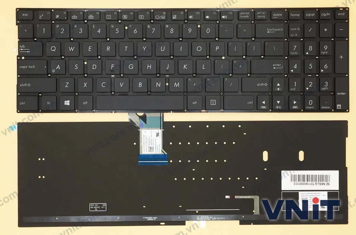 Bàn phím Laptop Asus Q503UA Q534UX Q551LN Q552 Q553UB Q504 Q502 N543U N543UA N592UB N593UB (Có đèn nền)