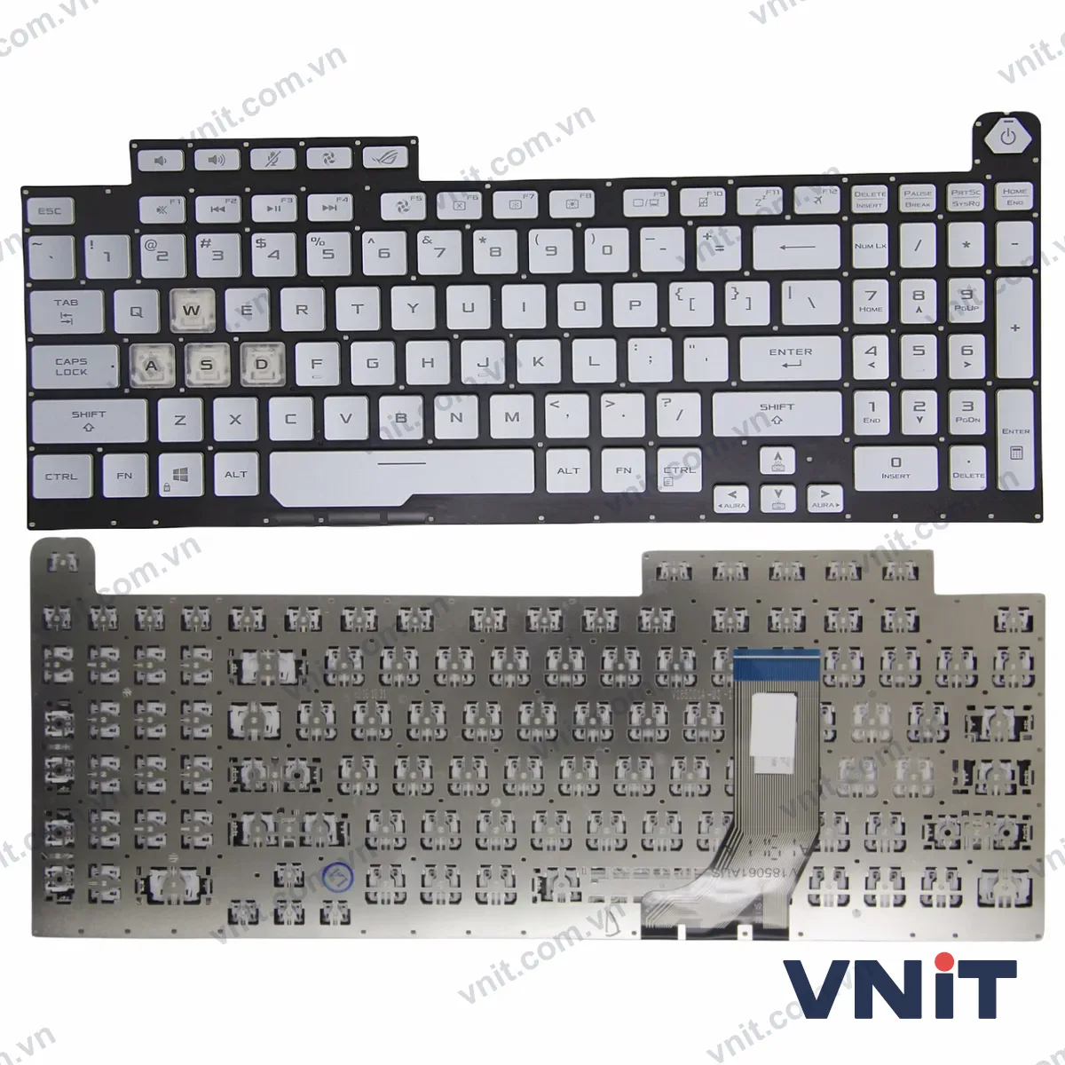 Bàn phím Laptop Asus ROG Strix G731 G732 GL731 G712 PX731 (Không đèn nền) (Màu bạc)