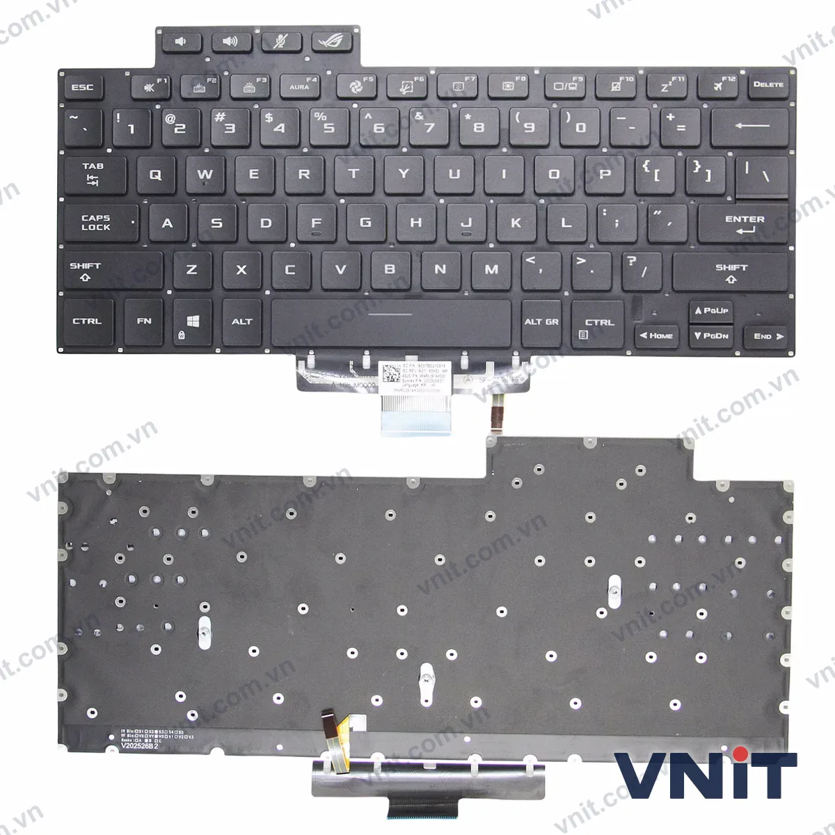 Bàn phím Laptop Asus ROG Zephyrus M16 GU603ZE GU603ZM GU603ZW RGB (Có đèn nền) (Màu đen)