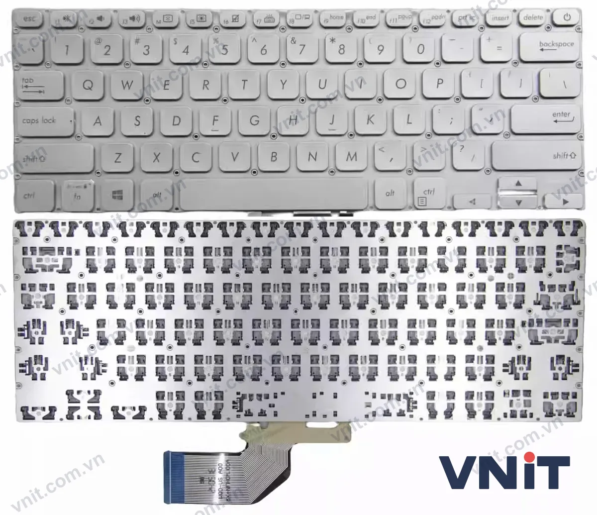 Bàn phím Laptop Asus S13 S330FA, S330FN, S330FL, S330UA, S330UN, X330FA, X330UA (Màu bạc)