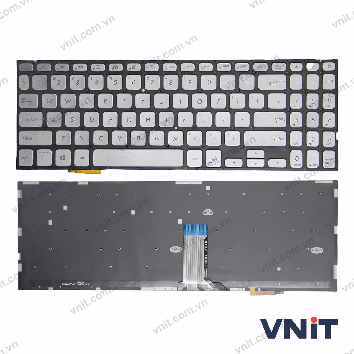 Bàn phím Laptop Asus S15 S5300U S5300UN X530 K530 S5300F (Có đèn nền) (Màu bạc)