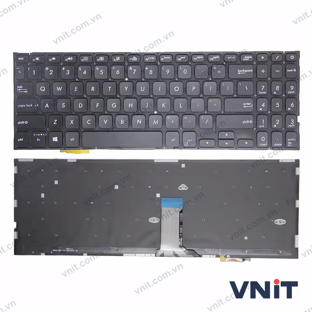 Bàn phím Laptop Asus S15 S5300U S5300UN X530 K530 S5300F (Có đèn nền) (Màu đen)