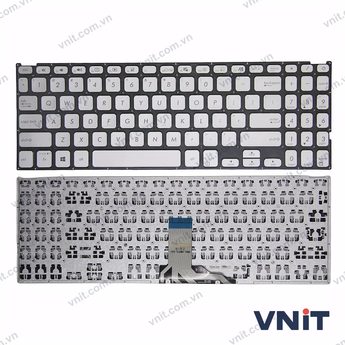 Bàn phím Laptop Asus S1500, S505, S509, S515, S516, S565, X1500, Y1511 (Màu bạc)