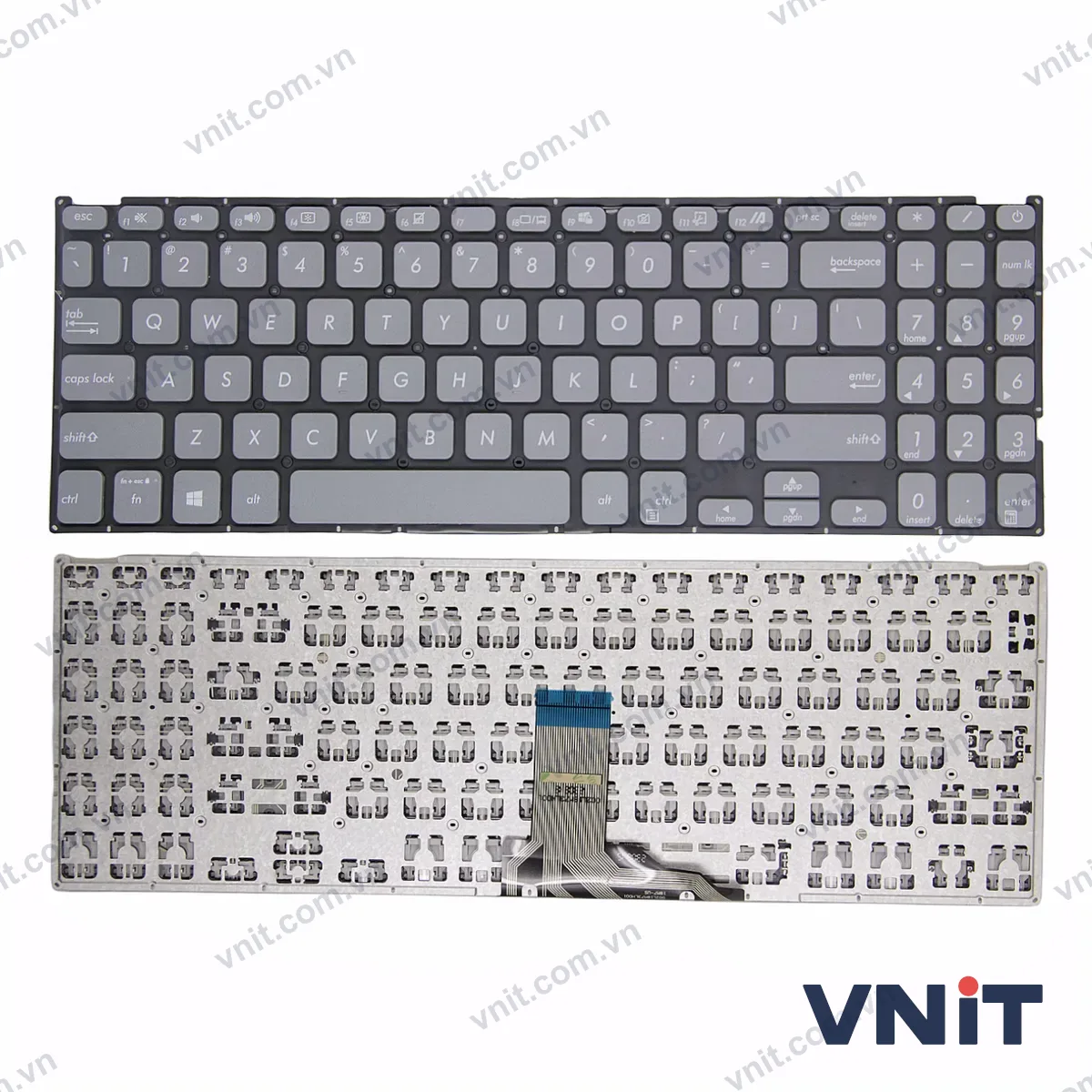 Bàn phím Laptop Asus S1500, S505, S509, S515, S516, S565, X1500, Y1511 (Màu xám)