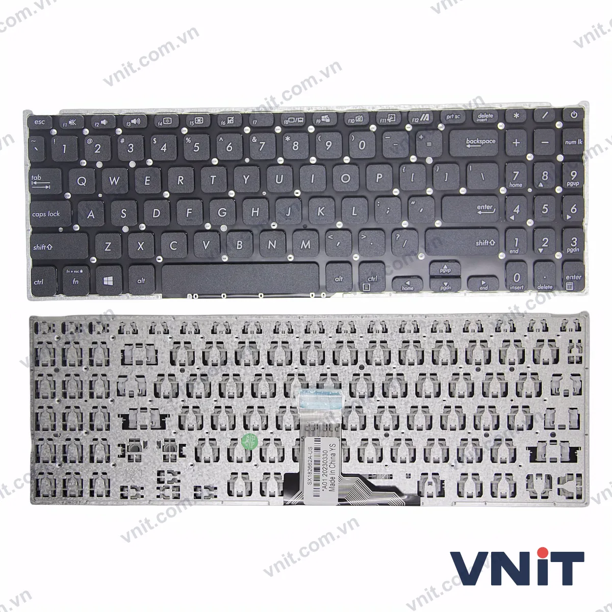 Bàn phím Laptop Asus S1500, S505, S509, S515, S516, S565, X1500, Y1511, OEM (Màu đen)