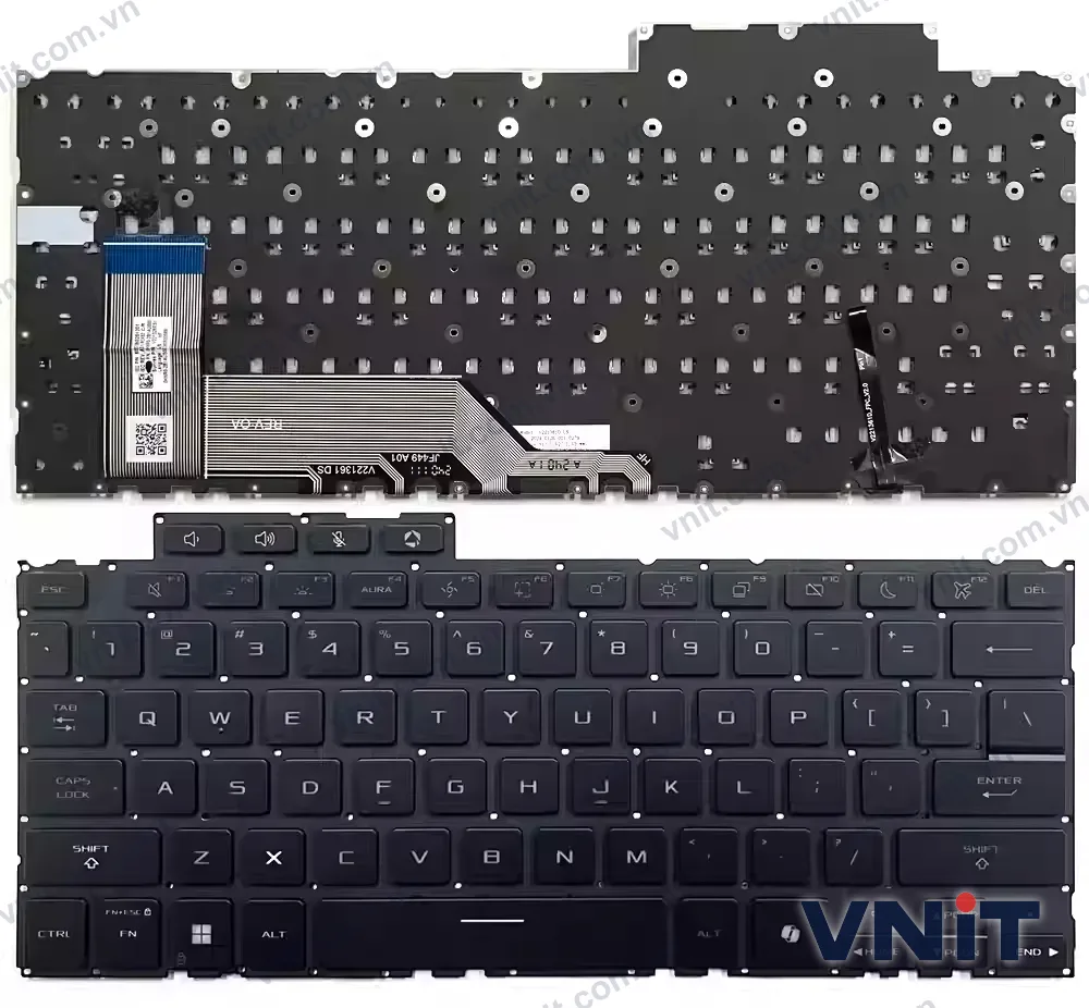 Bàn phím Laptop Asus TUF Gaming A14 FA401WV, FA401WU, FA401UV, FA401UU, 2024 AI (Có đèn nền) (Màu đen)