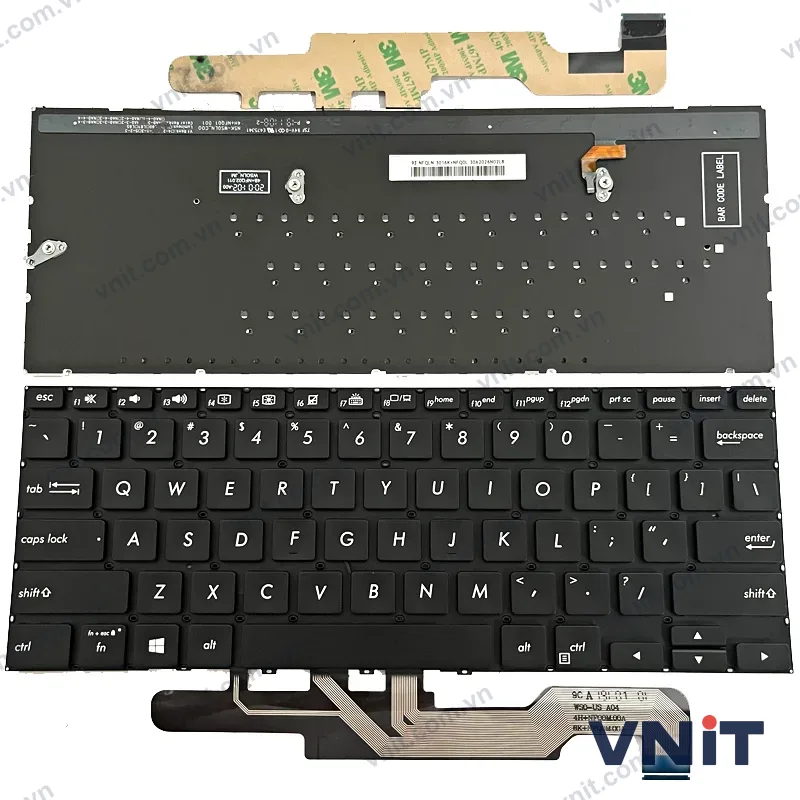 Bàn phím Laptop Asus UX362 UX362F UX360FA UX362CA Q326 Q326FA (Có đèn nền) (Màu đen)