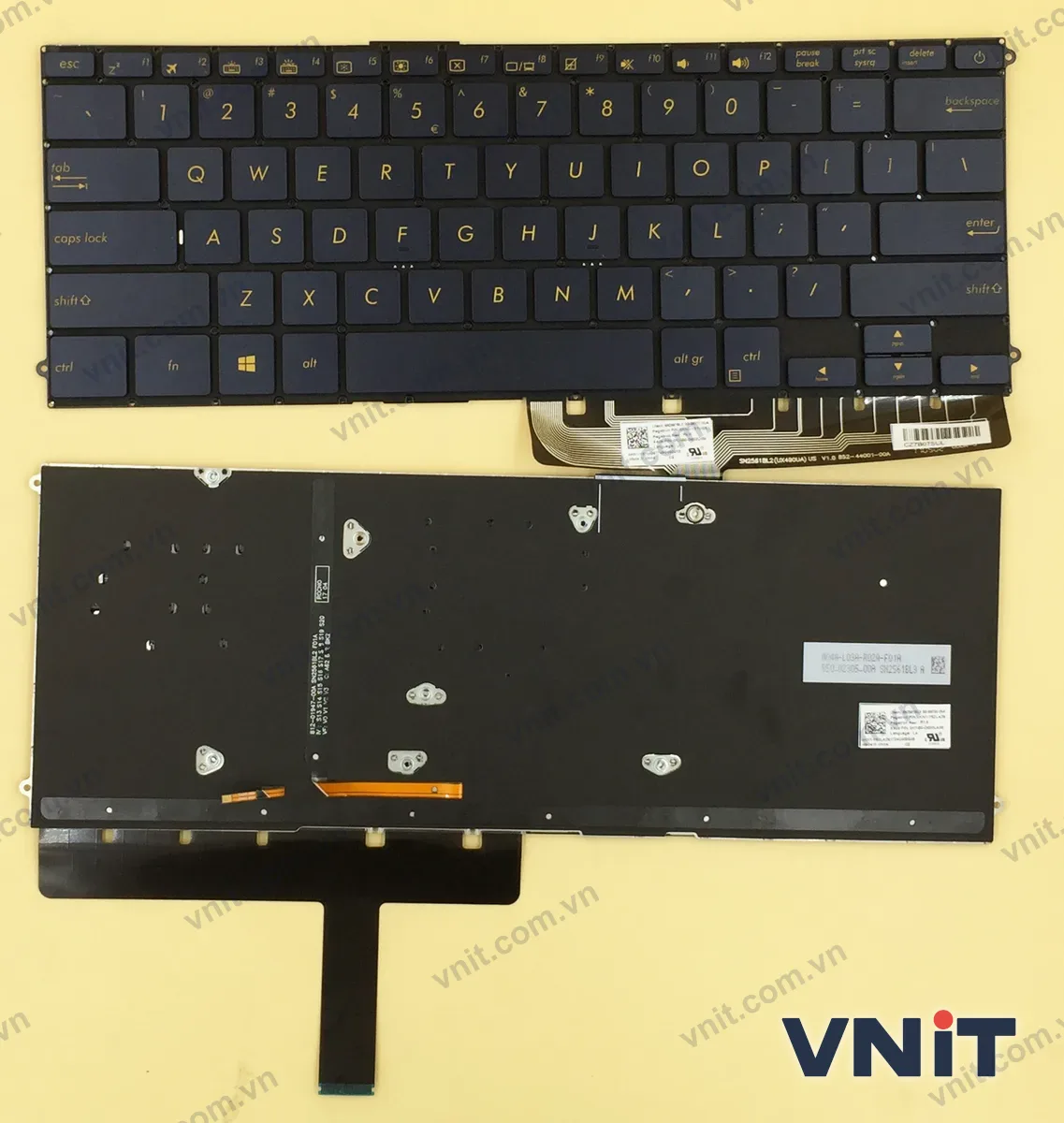 Bàn phím Laptop Asus UX490UA, UX490 (Có đèn nền) (Màu xanh)
