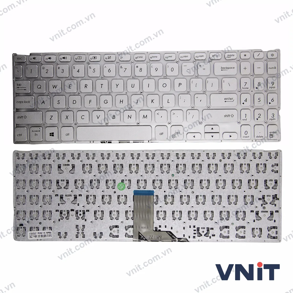 Bàn phím Laptop Asus V5000 X512 F512 Y5000 Y5100U V5000J M5050 OEM (Màu bạc)
