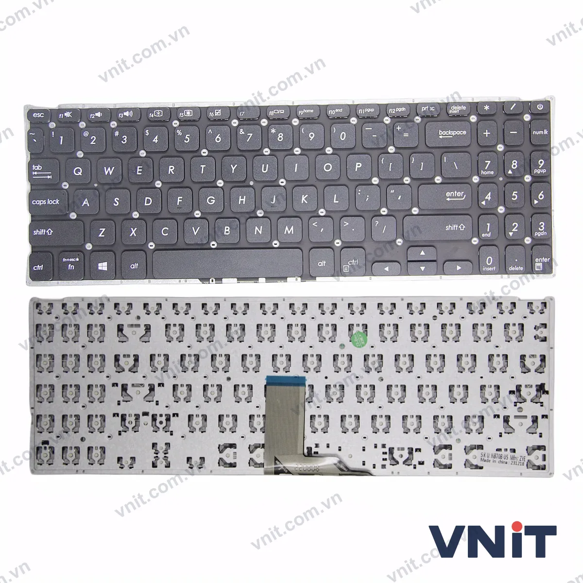 Bàn phím Laptop Asus V5000 X512 F512 Y5000 Y5100U V5000J M5050 OEM (Màu đen)