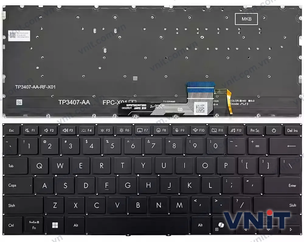 Bàn phím Laptop Asus VivoBook 14 Flip TP3407, TP3407SA (Có đèn nền)