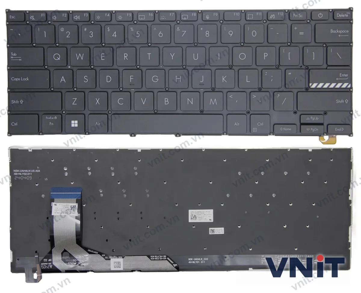Bàn phím Laptop Asus Vivobook Go 14 E1404, E1404G, E1404F, E1404FA (Có đèn nền) (Màu đen)