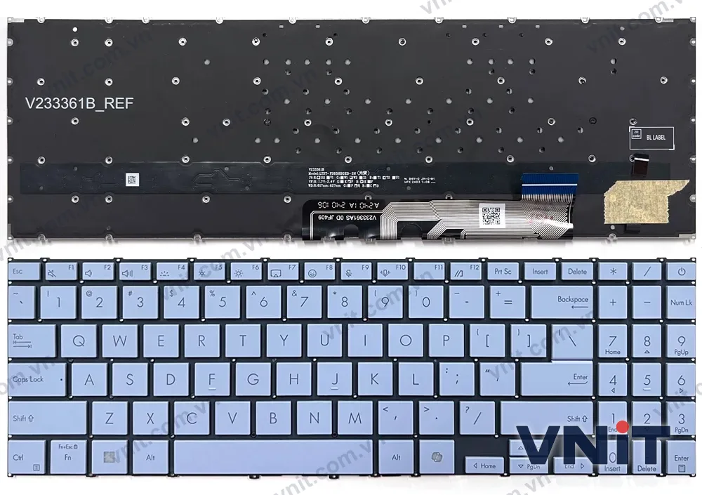 Bàn phím Laptop Asus Vivobook S 15 OLED M5506UA, S5506, S5507, S 16 OLED S5606 (Có đèn nền) (Màu xanh)