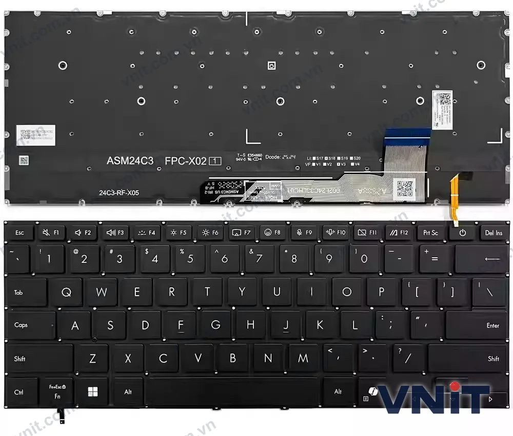 Bàn phím Laptop Asus Vivobook S14 M3407GA M3407KA M3407HA (Có đèn nền)