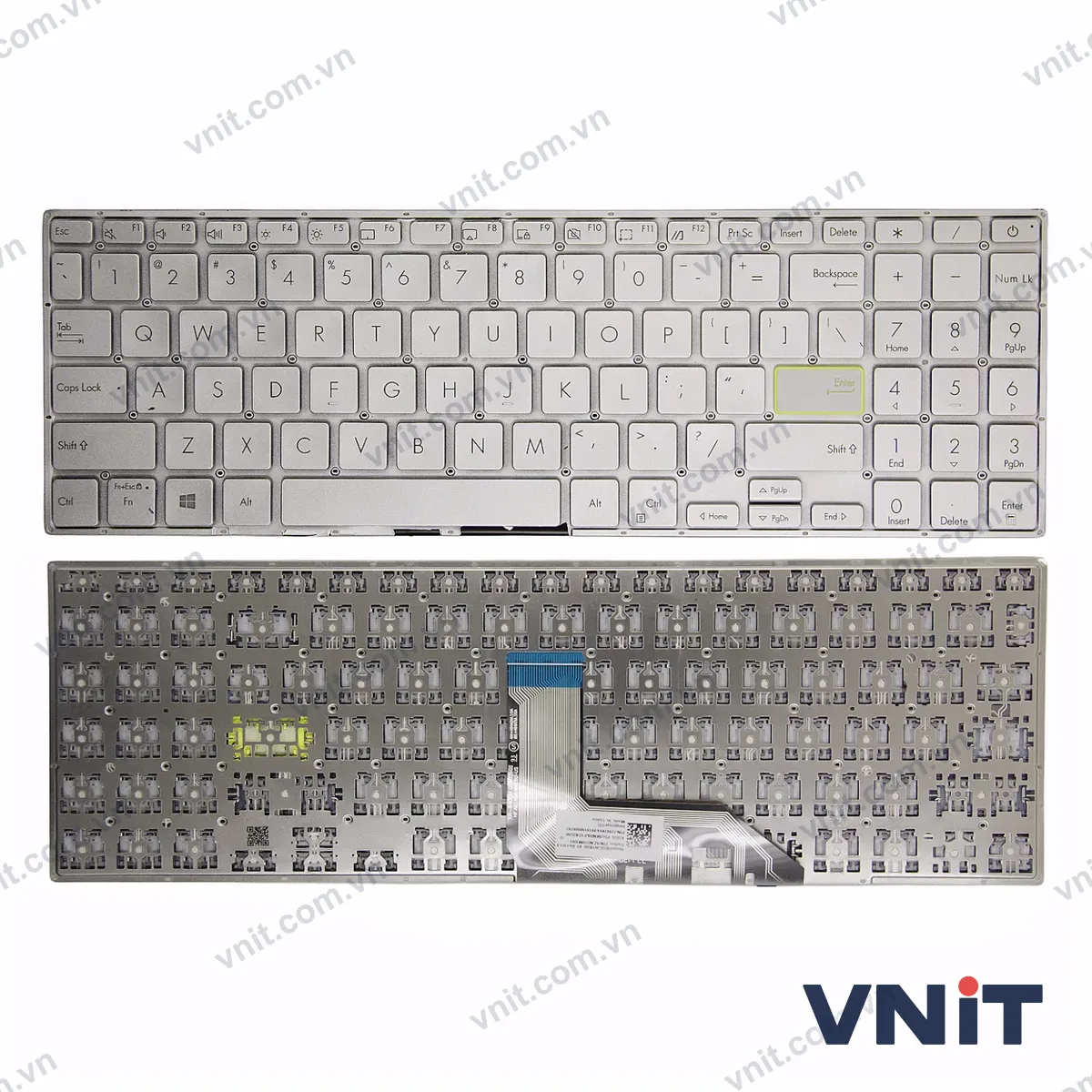 Bàn phím Laptop Asus VivoBook X513 M513 E510 V5050 V5100E M5100 K513 FL8800 (Màu bạc)