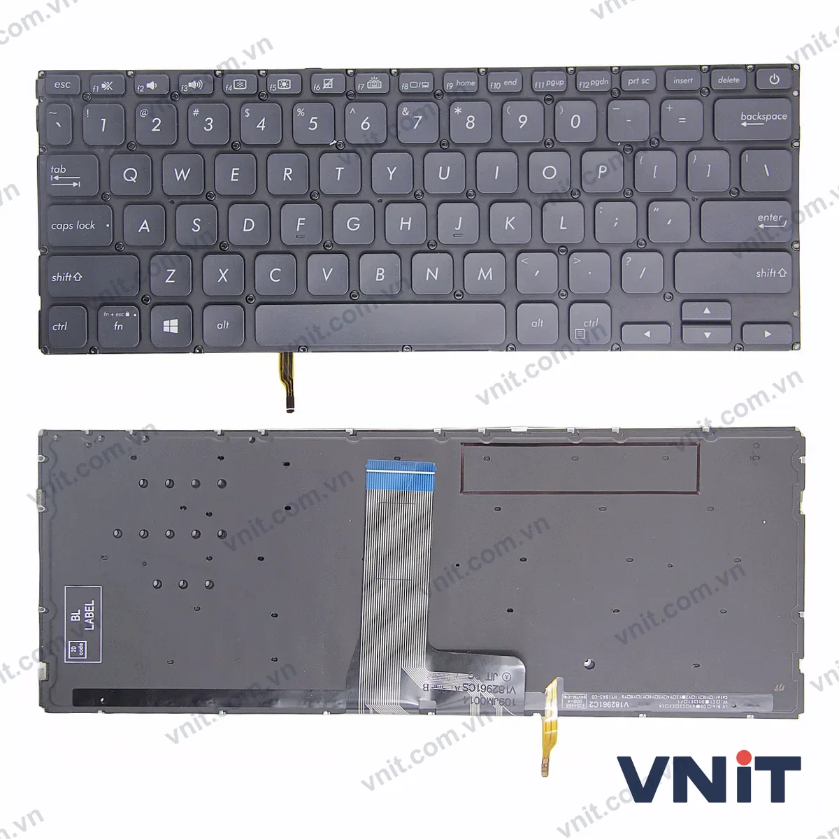Bàn phím Laptop Asus X412 A412 R424 R424F V4000V V4000F (Có đèn nền) (Màu đen)