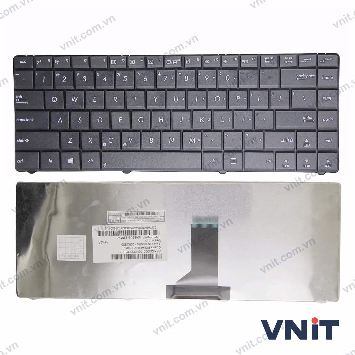 Bàn phím Laptop Asus X42J X43S X44H X45V A83S X84H K84h A84S K42j K43 A43 normal (Màu đen)