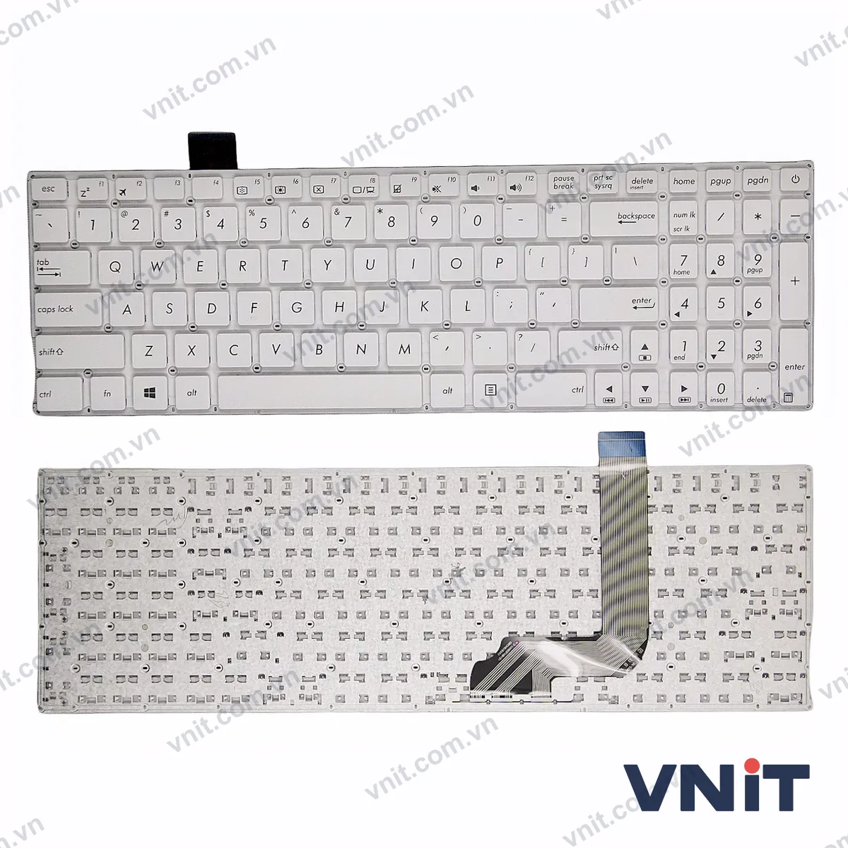 Bàn phím Laptop Asus X542 K542 A542 V587 FL8000 A580U F580U X580 (Màu trắng)