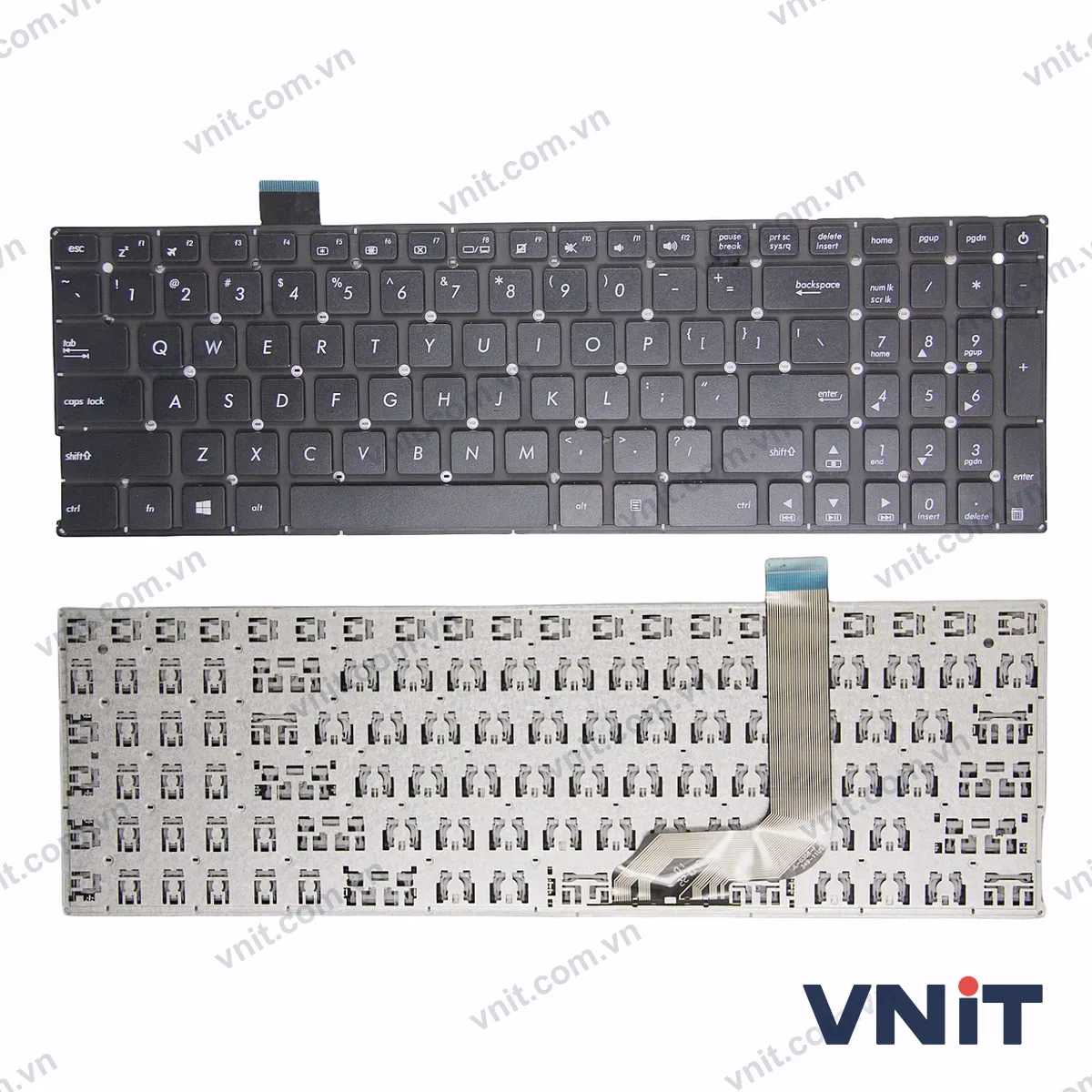 Bàn phím Laptop Asus X542 K542 A542 V587 FL8000 A580U F580U X580 OEM (Màu đen)