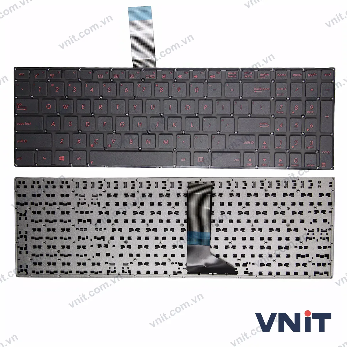 Bàn phím Laptop Asus X550C F550V W508L D552W A550C W518L Y581L X552E (Màu đỏ)