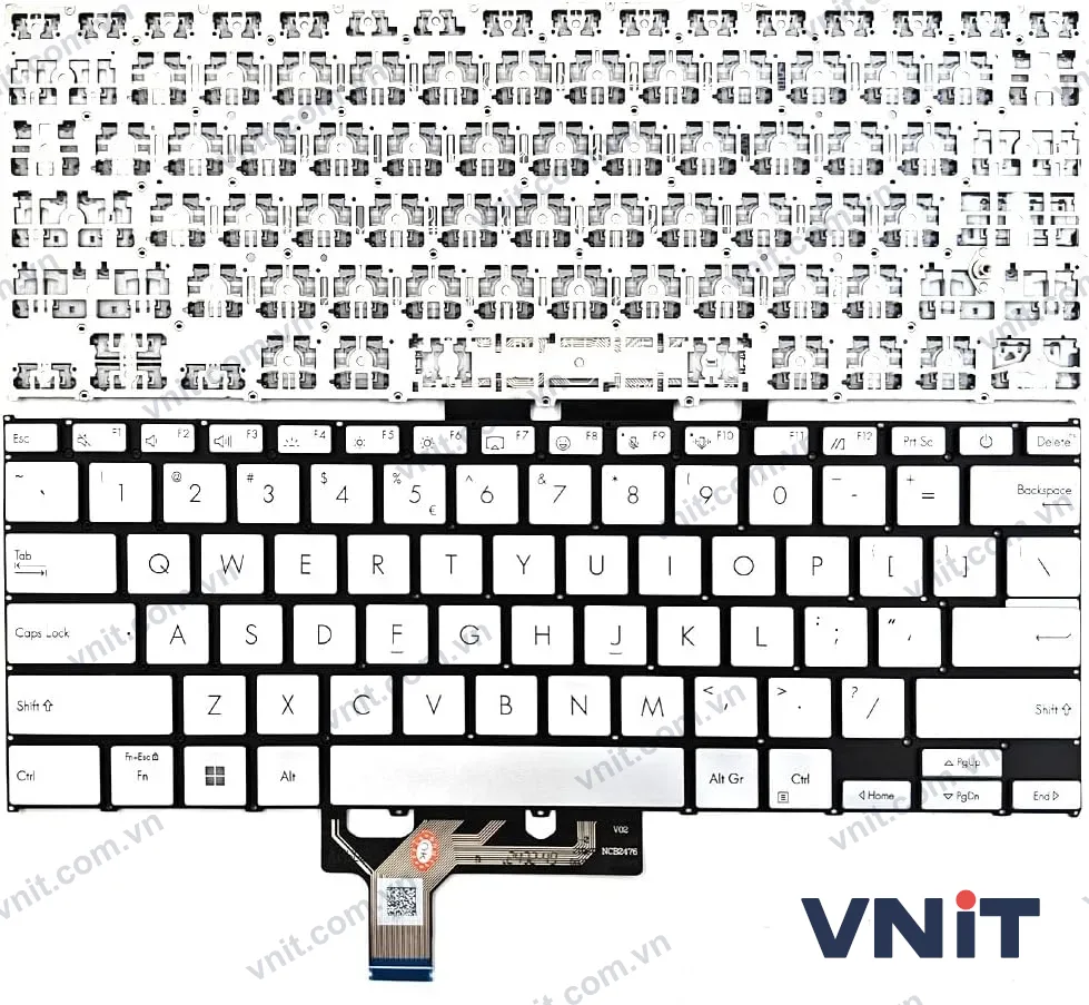 Bàn phím Laptop Asus ZenBook 14 UX3405, UX3405CA, UX3405MA, Q415M (Màu bạc)