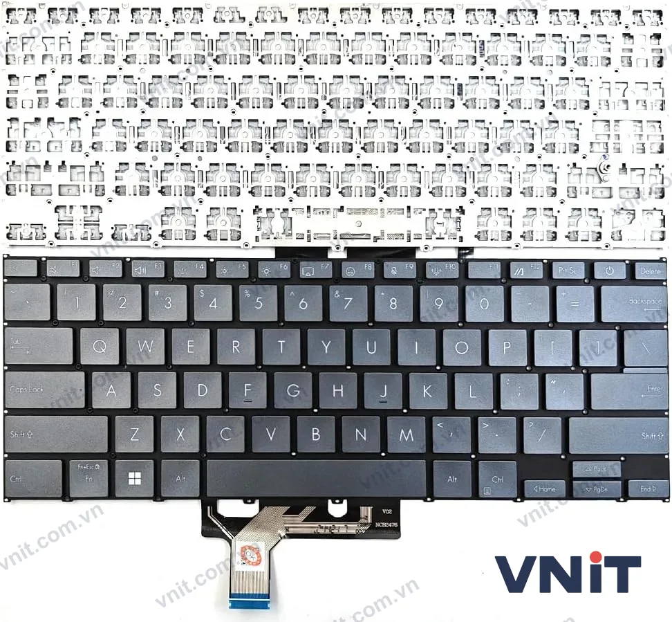 Bàn phím Laptop Asus ZenBook 14 UX3405, UX3405CA, UX3405MA, Q415M (Màu xám)