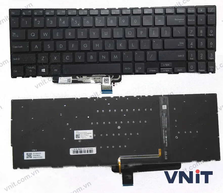 Bàn phím Laptop Asus ZenBook Flip 15 Q528E (Có đèn nền) (Màu đen)