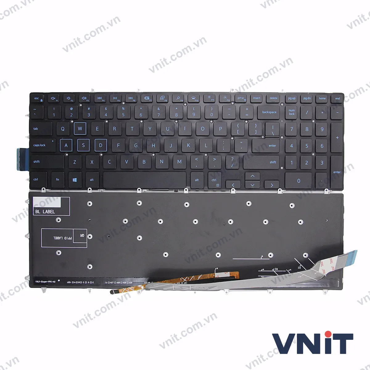 Bàn phím Laptop Dell 3581 3582 3583 5581 5582 5583 3572 3578 7577 5565 (Có đèn nền) (Màu xanh)