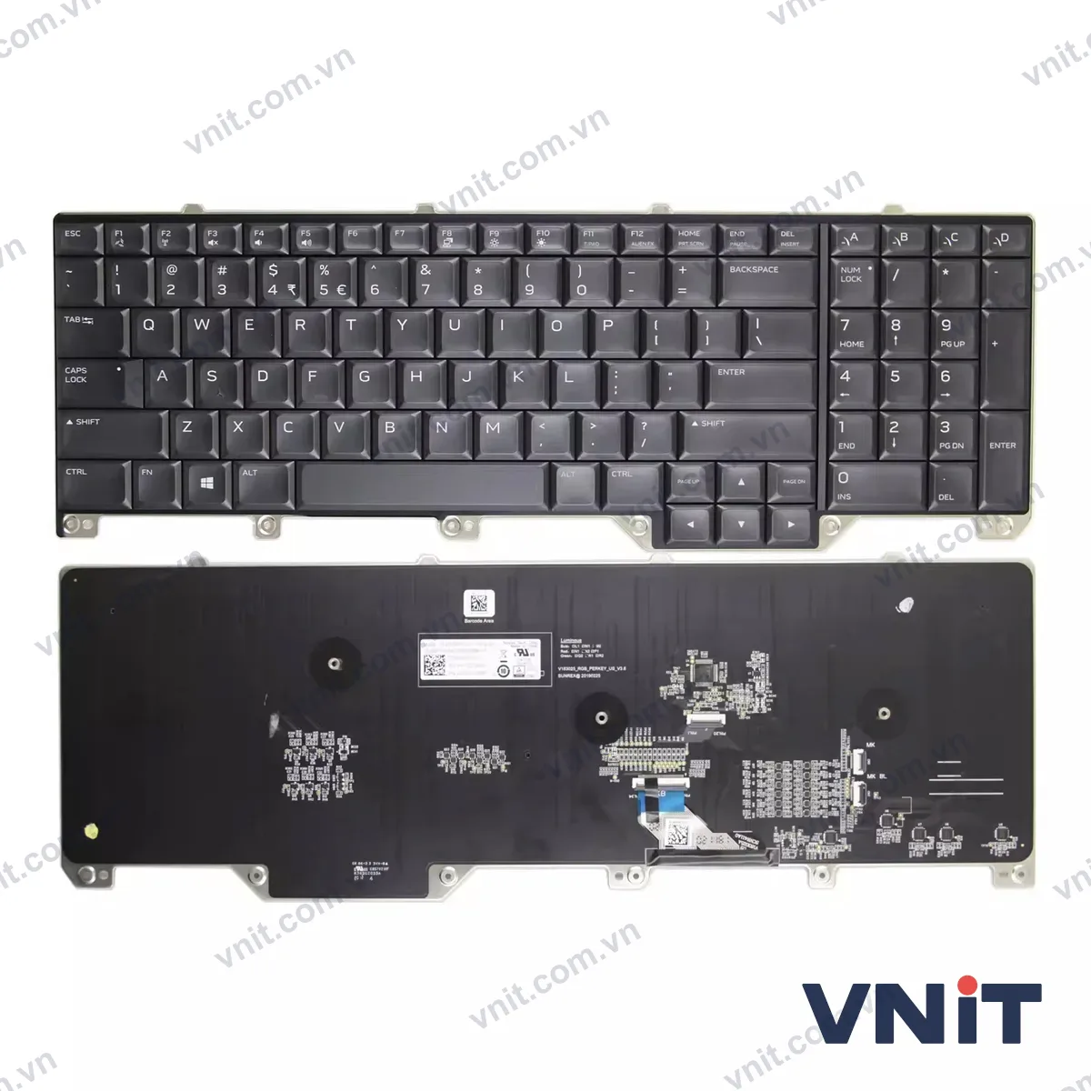 Bàn phím Laptop Dell Alienware Area-51M A51M Alienware 17 R5 P38E RGB (Có đèn nền) (Màu đen)