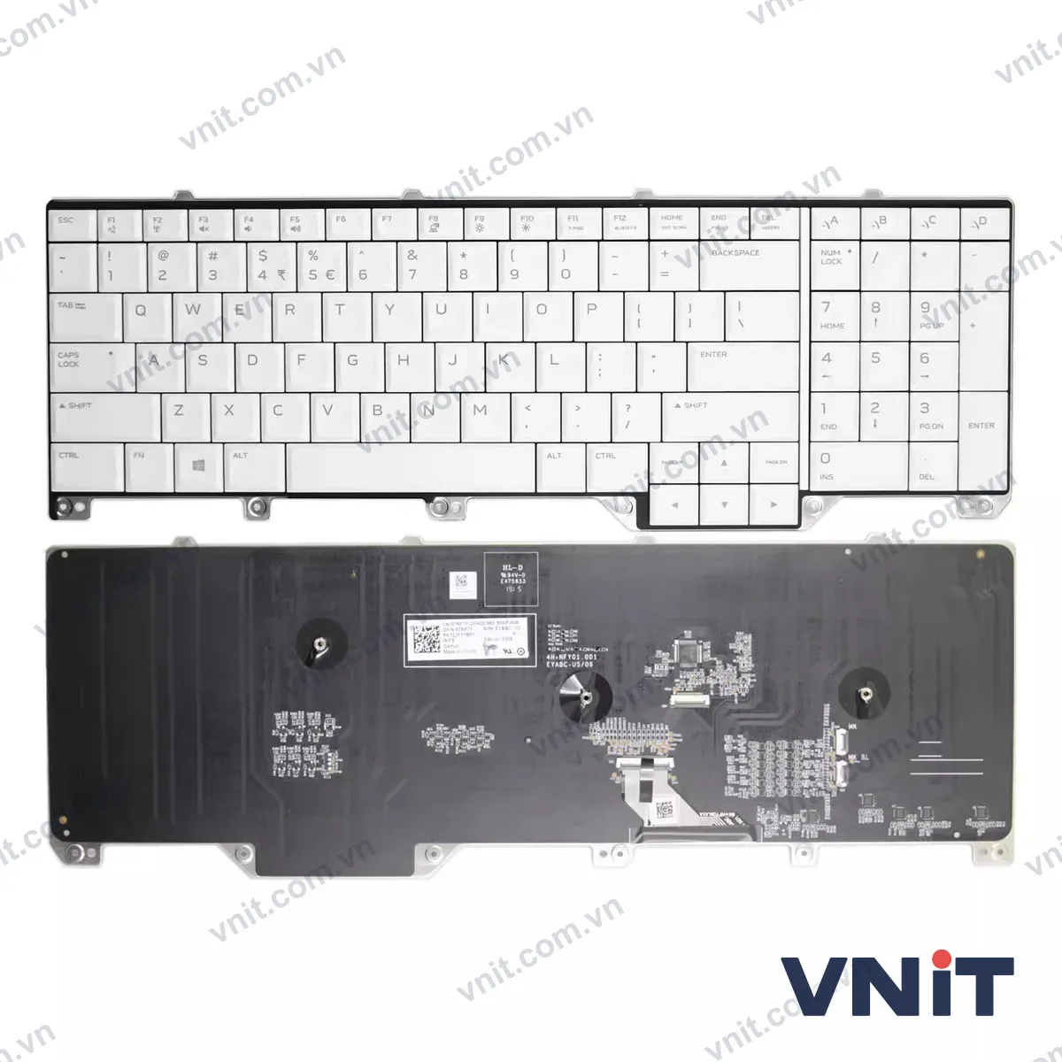 Bàn phím Laptop Dell Alienware Area-51M A51M Alienware 17 R5 P38E RGB (Có đèn nền) (Màu trắng)