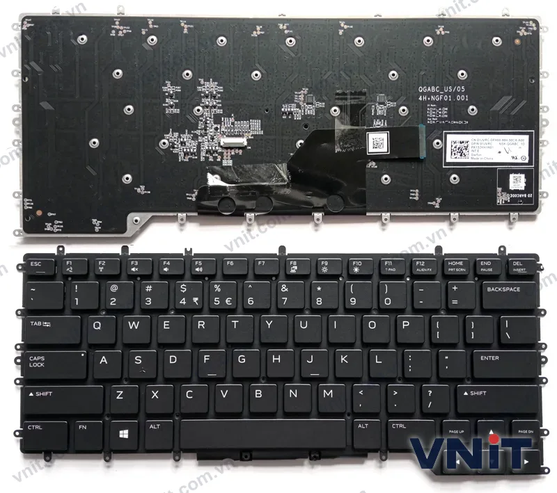 Bàn phím Laptop Dell Alienware M15 R2, M15 R3, 2020 RGB (Có đèn nền) (Màu đen)