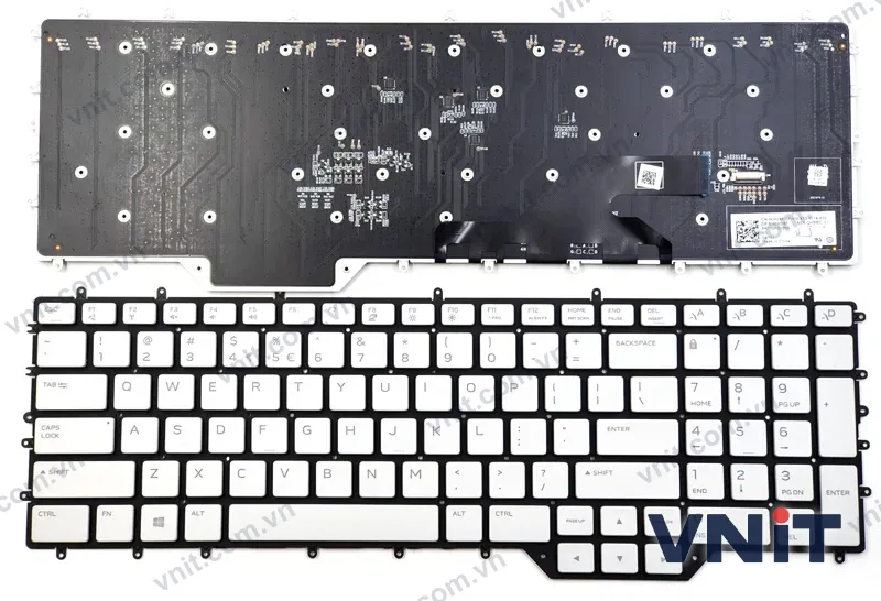 Bàn phím Laptop Dell Alienware M17 R2, M17 R3, Area 51m R2, P41E, RGB per-key (Có đèn nền) (Màu trắng)