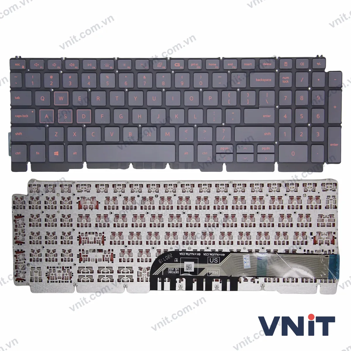 Bàn phím Laptop Dell G15 5510 5511 5505 5515 15Pro-5518 Inspiron 7500 7501 (Màu đỏ)