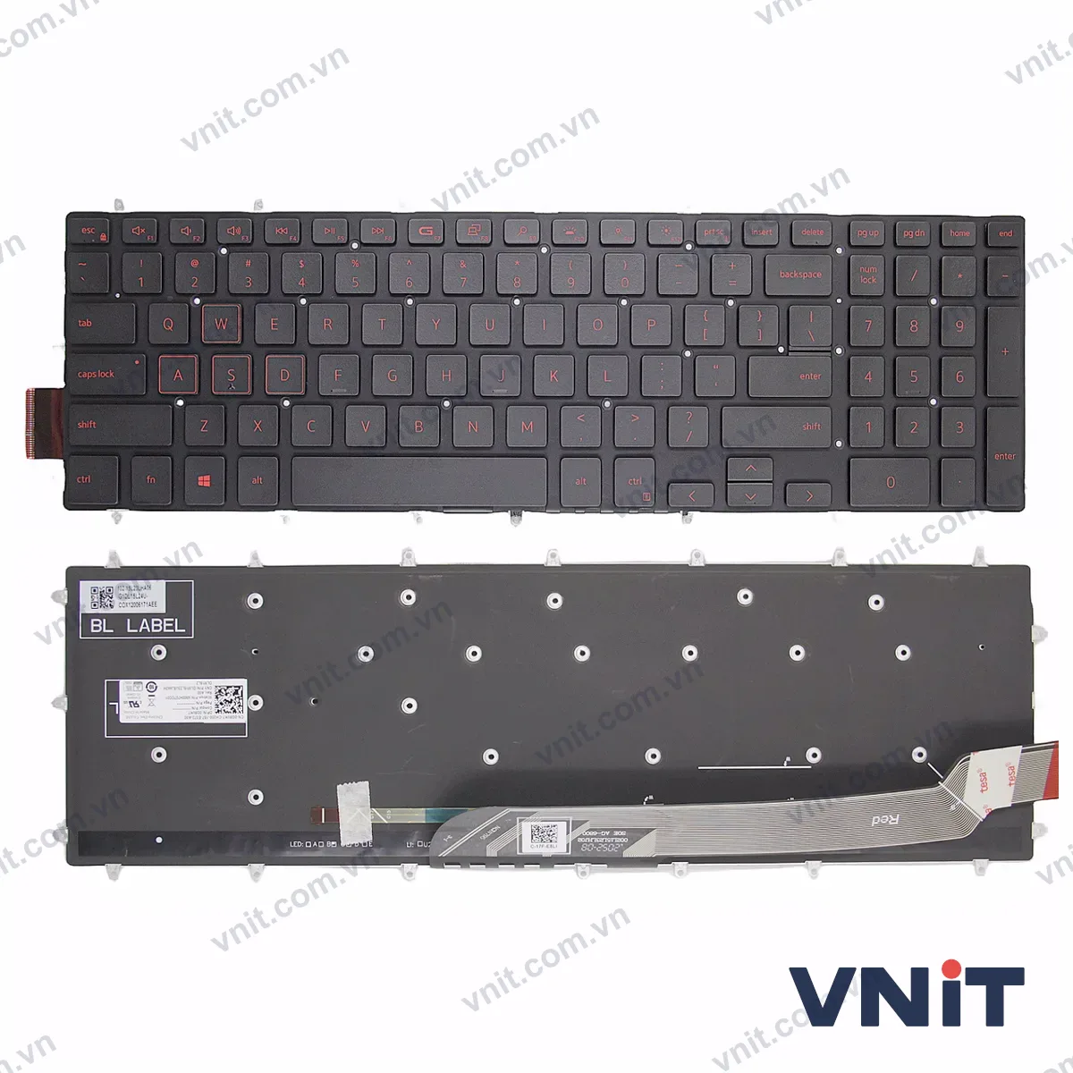 Bàn phím Laptop Dell G5 5590 5575 5500 G7 7790 7580 G3 3590 P72F P71F (Có đèn nền) (Màu đỏ)