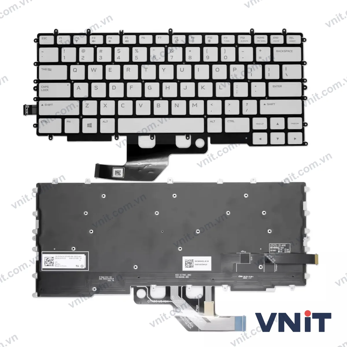 Bàn phím Laptop Dell G7 7500 0YFK2V 0P73J8 (Có đèn nền) (Màu bạc)