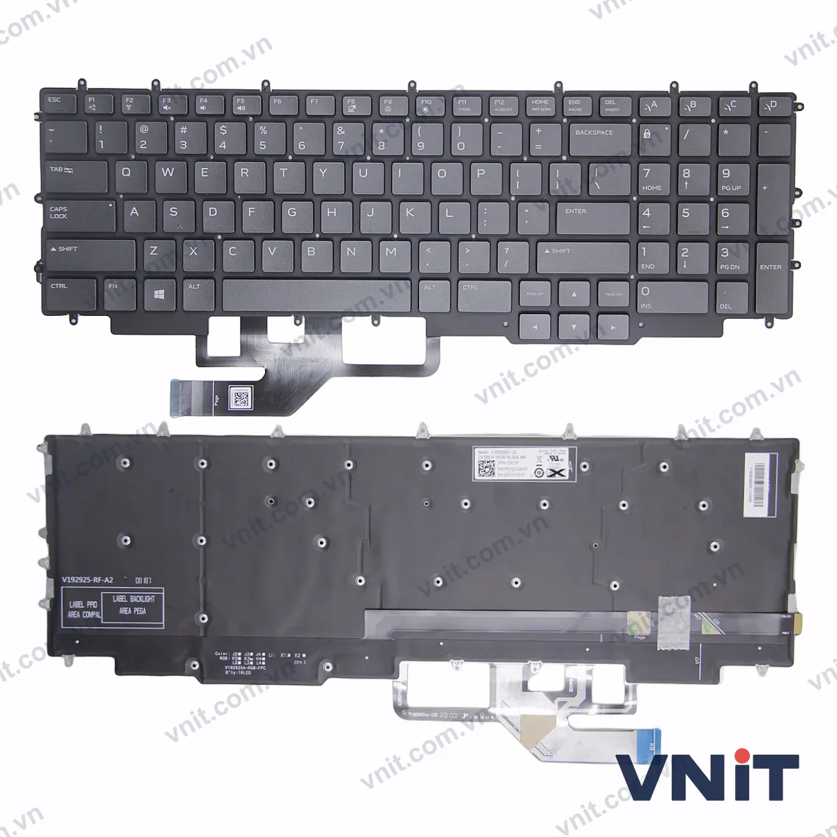 Bàn phím Laptop Dell G7 7700 029CVF V192925BS1 P46E001 RGB (Có đèn nền) (Màu đen)