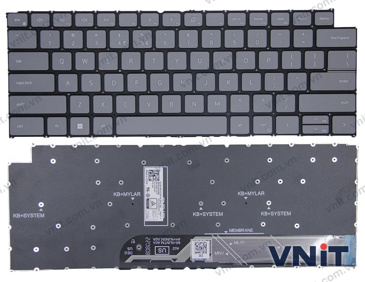 Bàn phím Laptop Dell Inspiron 14 5440, Inspiron 14 5441, Inspiron 14 5445, Inspiron 14 7440, Inspiron 14 7441, Inspiron 14 7445, Inspiron 14 7460 (Màu xám)