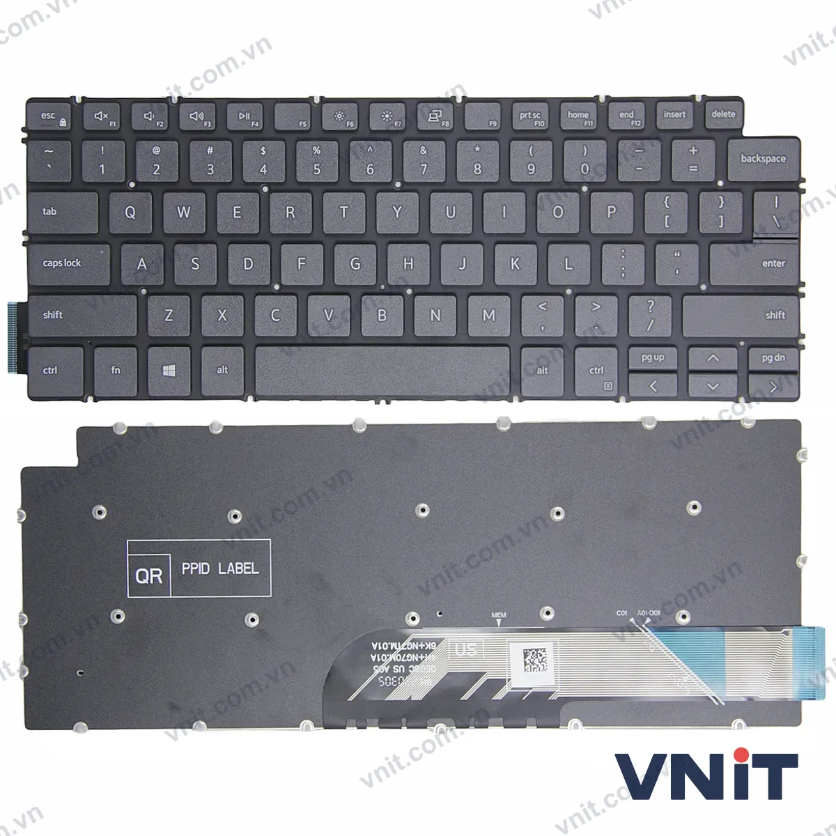 Bàn phím Laptop Dell Inspiron 14 7400, 7401, 7405, 7415 5494, Inspiron 13 5300 (Màu đen)