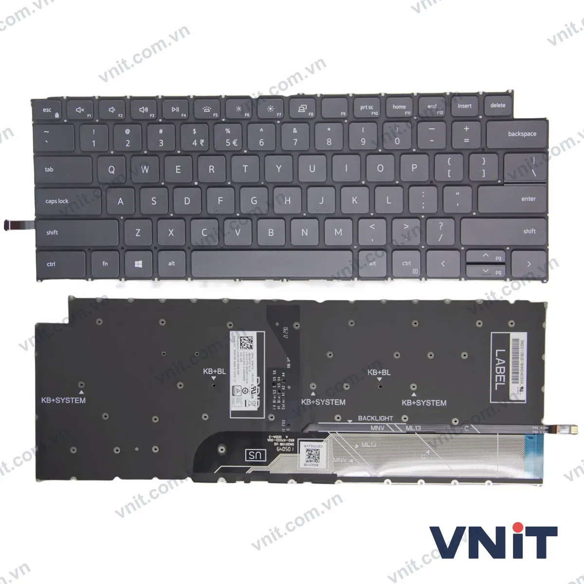 Bàn phím Laptop Dell Inspiron 16 5620 5625 5630 5635 (Có đèn nền) (Màu đen)