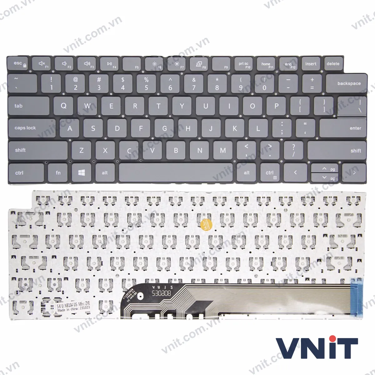 Bàn phím Laptop Dell Inspiron 5410 5415 5418 5420 5425, Vostro 13 5310 5320 5410 5415 OEM (Màu xám)