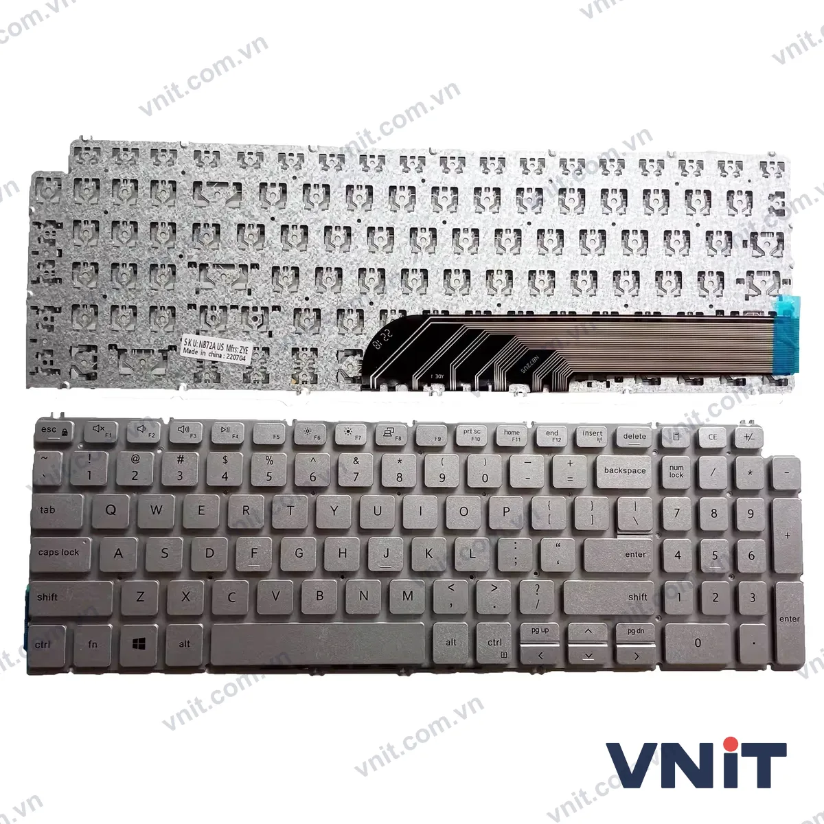 Bàn phím Laptop Dell Inspiron 5584 5590 5593 5594 5598 7590 7591 (Màu bạc)