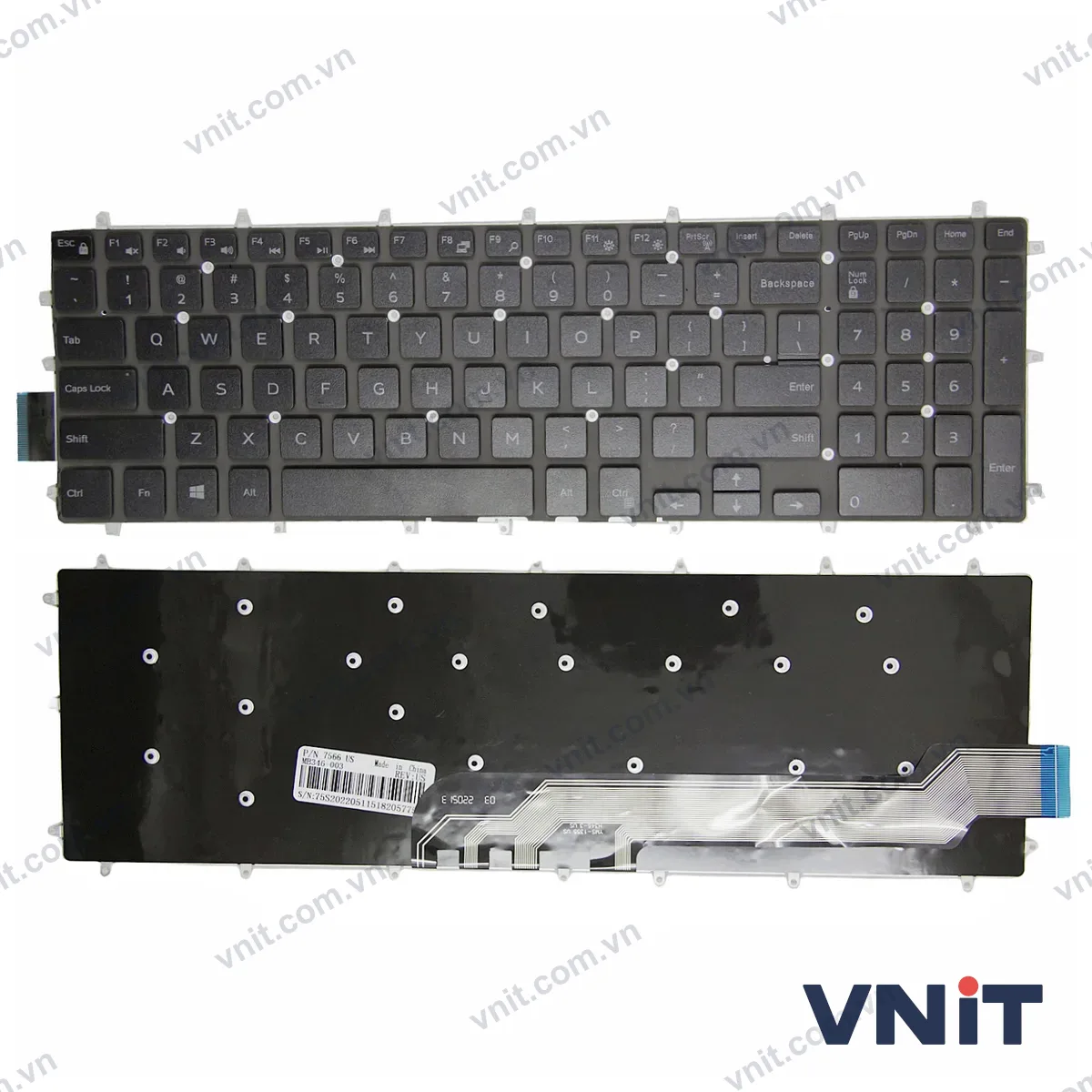 Bàn phím Laptop Dell Inspiron 7566 5567 7567 5570 5568 3579 3779 5587 7588 OEM (Màu đen)